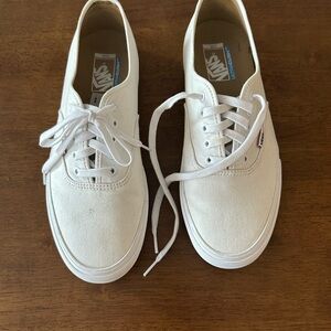 Vans Men's Classic White Canvas Sneakers